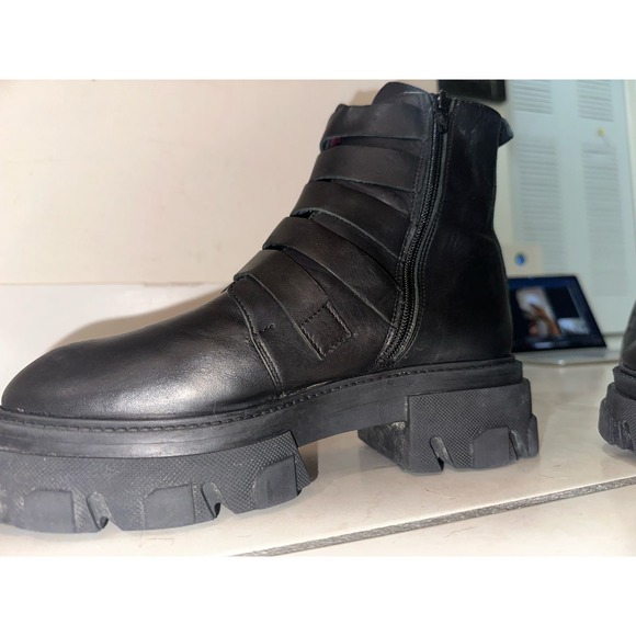 Lavorazione Artigianale womans boots black leather italian handmade goth punk 9‎ - Picture 12 of 12